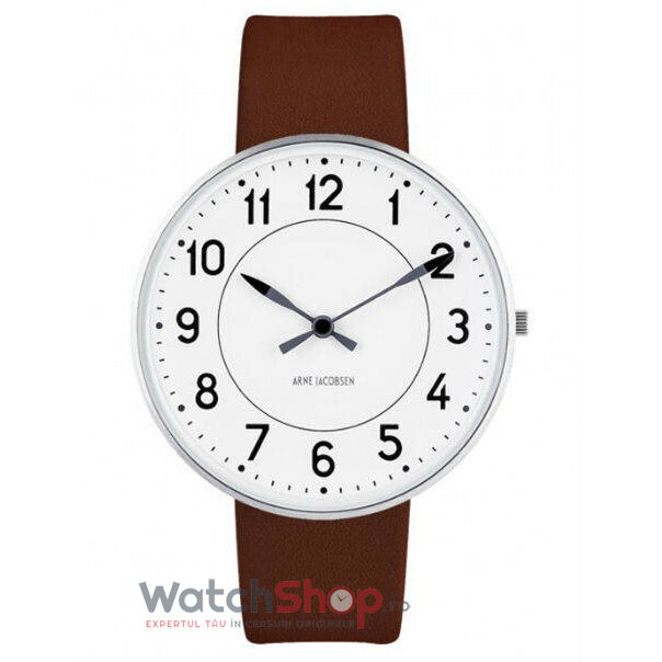 Ceas Casual Arne Jacobsen Barbatesc STATION 53402-2007 Alb Quartz Original cu Comanda Online