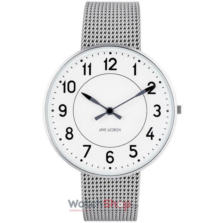 Ceas Casual Arne Jacobsen Barbatesc STATION 53402-2008 Alb Quartz Original cu Comanda Online