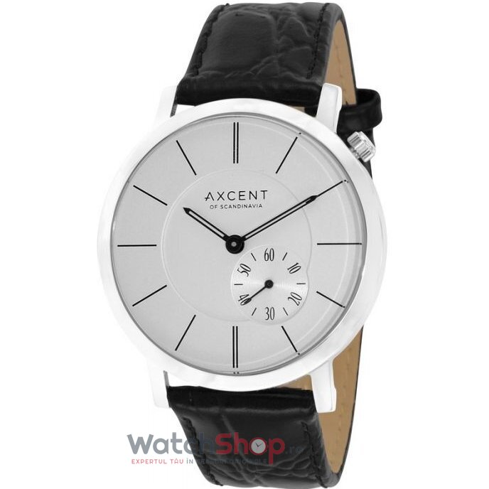 Ceas Casual Axcent Barbatesc AROUND X12803-637 Argintiu Quartz Original cu Comanda Online