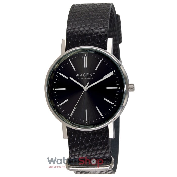 Ceas Casual Axcent Barbatesc VINTAGE X99004-17 Negru Quartz Original cu Comanda Online