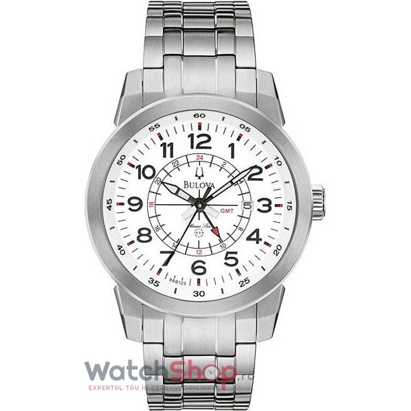 Ceas Casual Bulova Barbatesc 96B125 Marine Star Alb Quartz Original cu Comanda Online