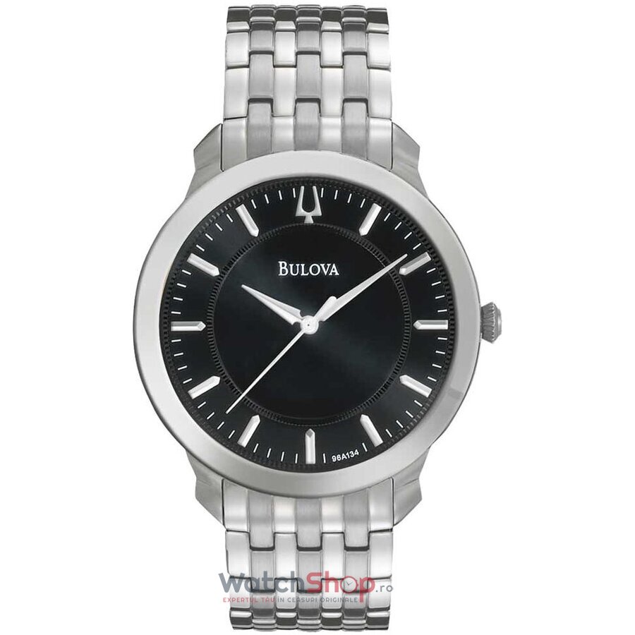 Ceas Casual Bulova Barbatesc DRESS 96A134 Negru Quartz Original cu Comanda Online