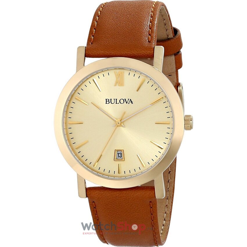 Ceas Casual Bulova Barbatesc DRESS 97B135 Auriu Quartz Original cu Comanda Online