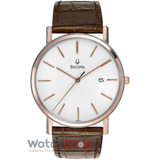 Ceas Casual Bulova Barbatesc DRESS 98H51 Alb Quartz Original cu Comanda Online