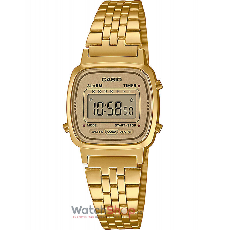 Ceas Casual Casio VINTAGE LA670WETG-9AEF Auriu de Dama Original cu Comanda Online