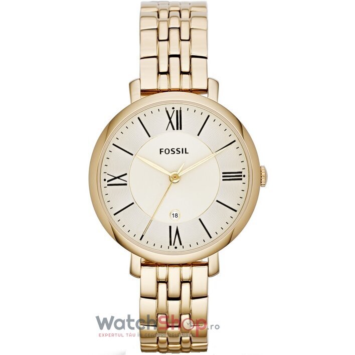 Ceas Casual Fossil JACQUELINE ES3434 Auriu de Dama Original cu Comanda Online