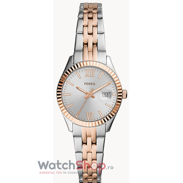 Ceas Casual Fossil SCARLETTE ES4989 Micro Argintiu de Dama Original cu Comanda Online