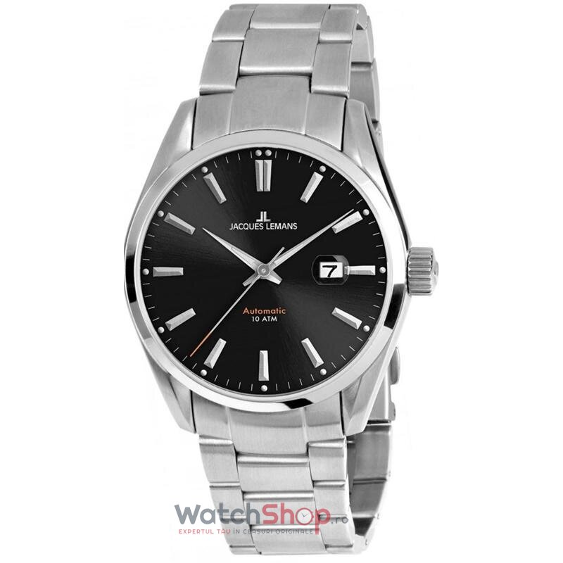 Ceas Casual Jacques Lemans Barbatesc DERBY 1-1846D Negru Automatic Original cu Comanda Online