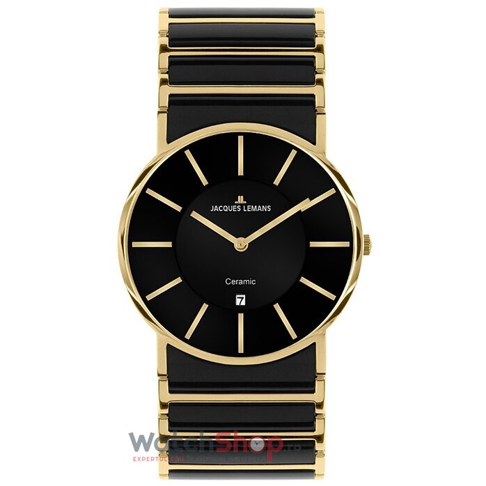 Ceas Casual Jacques Lemans Barbatesc YORK 1-1648D Negru Quartz Original cu Comanda Online