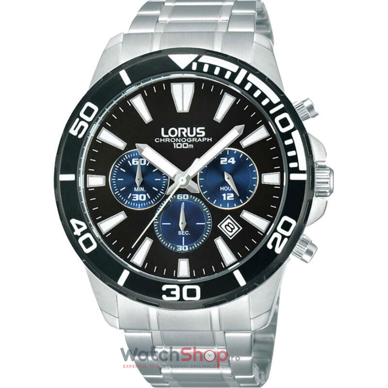 Ceas Casual Lorus by Seiko Barbatesc S RT337CX-9 Cronograf Negru Quartz Original cu Comanda Online