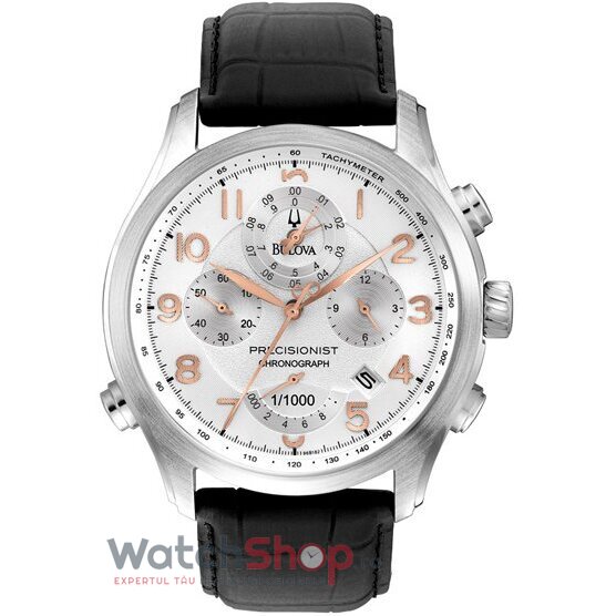 Ceas Casual-Lux Bulova Barbatesc PRECISIONIST 96B182 Wilton Cronograf Argintiu Quartz Original cu Comanda Online