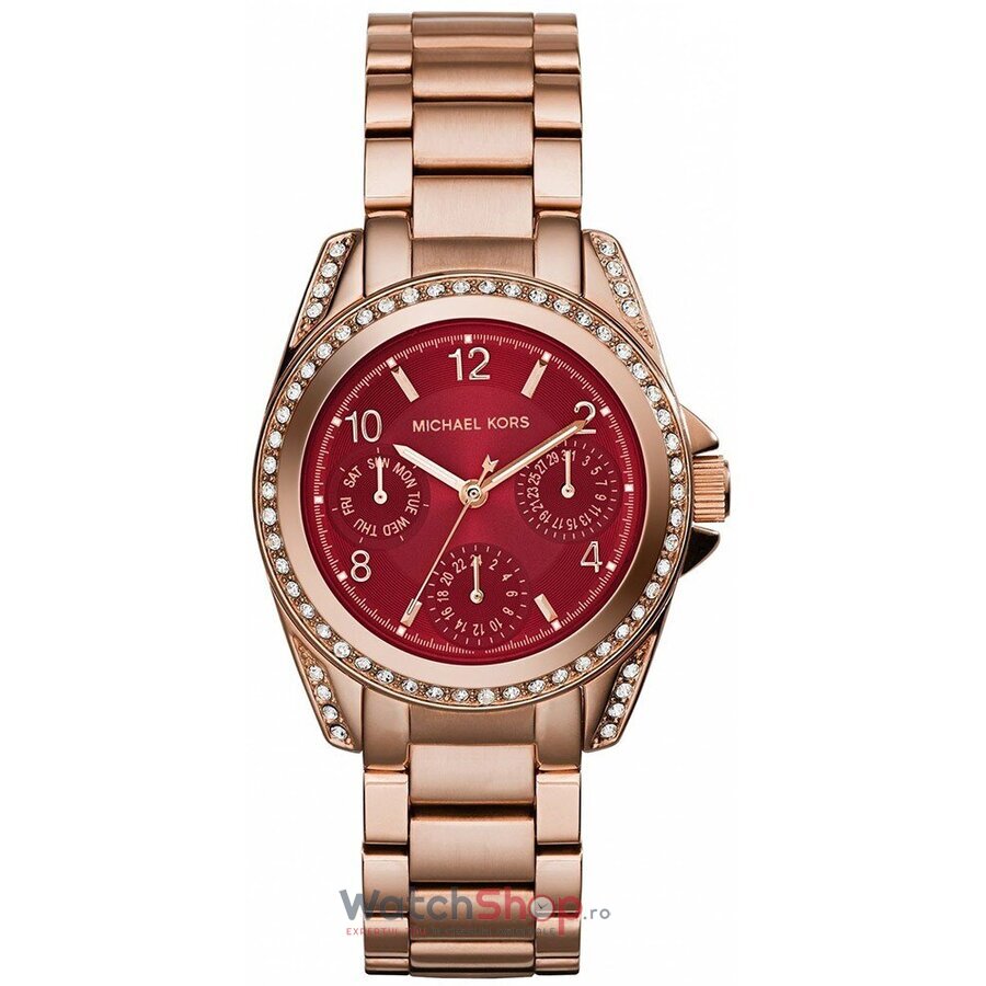 Ceas Casual Michael Kors BLAIR MK6092 Rosu de Dama Original cu Comanda Online