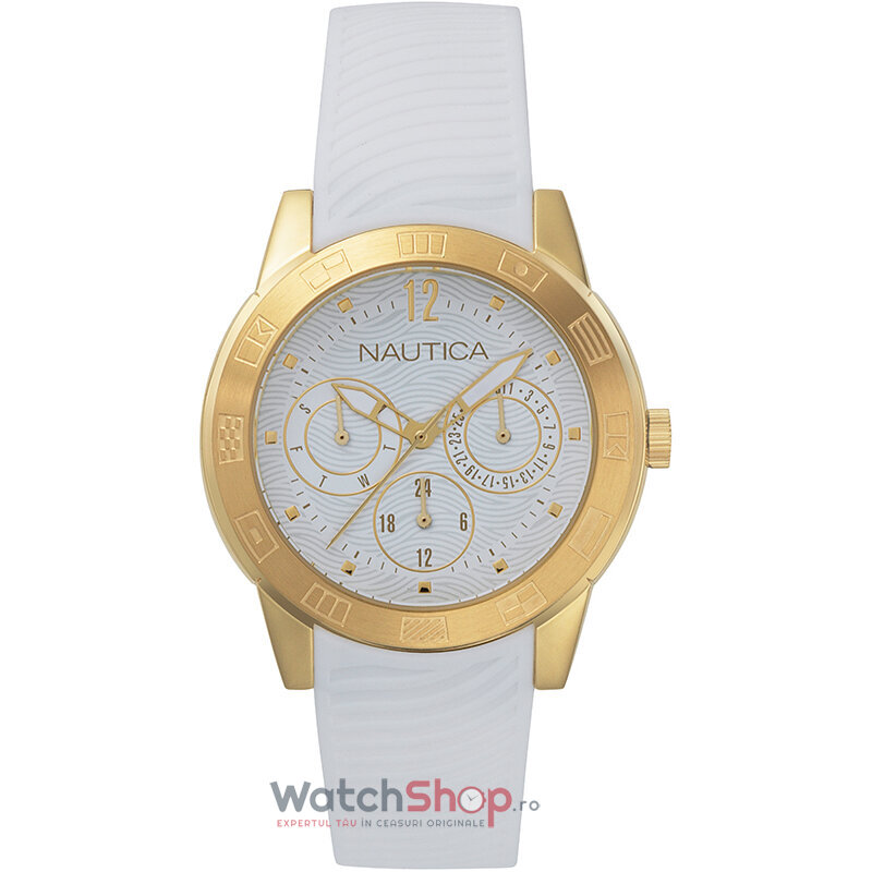 Ceas Casual Nautica LONG BEACH NAPLBC002 Alb de Dama Original cu Comanda Online