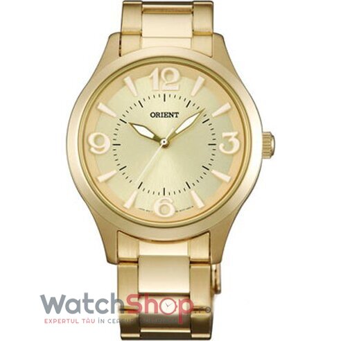 Ceas Casual Orient Barbatesc DESIGN QC0T002C Auriu Quartz Original cu Comanda Online