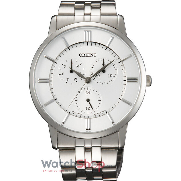 Ceas Casual Orient Barbatesc DRESSY UT0G004W Argintiu Quartz Original cu Comanda Online