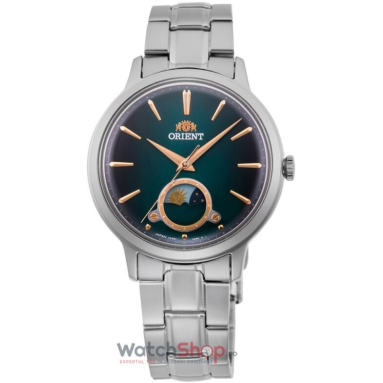 Ceas Casual Orient SUN AND MOON RA-KB0005E00B Lady Verde de Dama Original cu Comanda Online