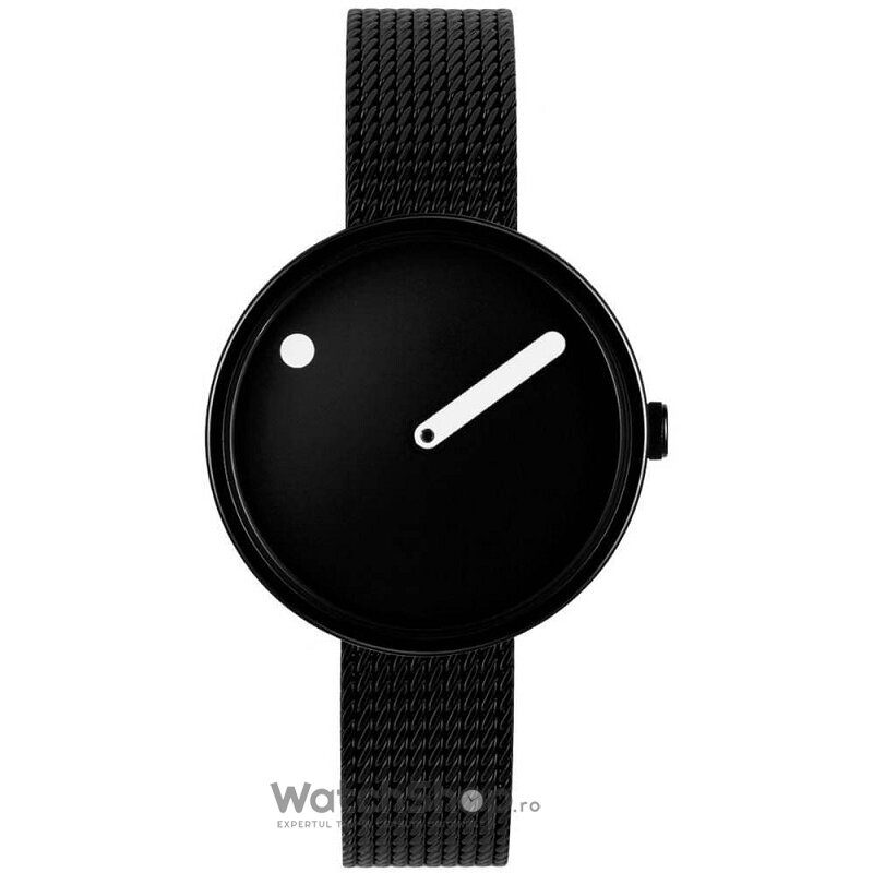 Ceas Casual PICTO 43360-1012 Steel Mesh 30mm Negru de Dama Original cu Comanda Online