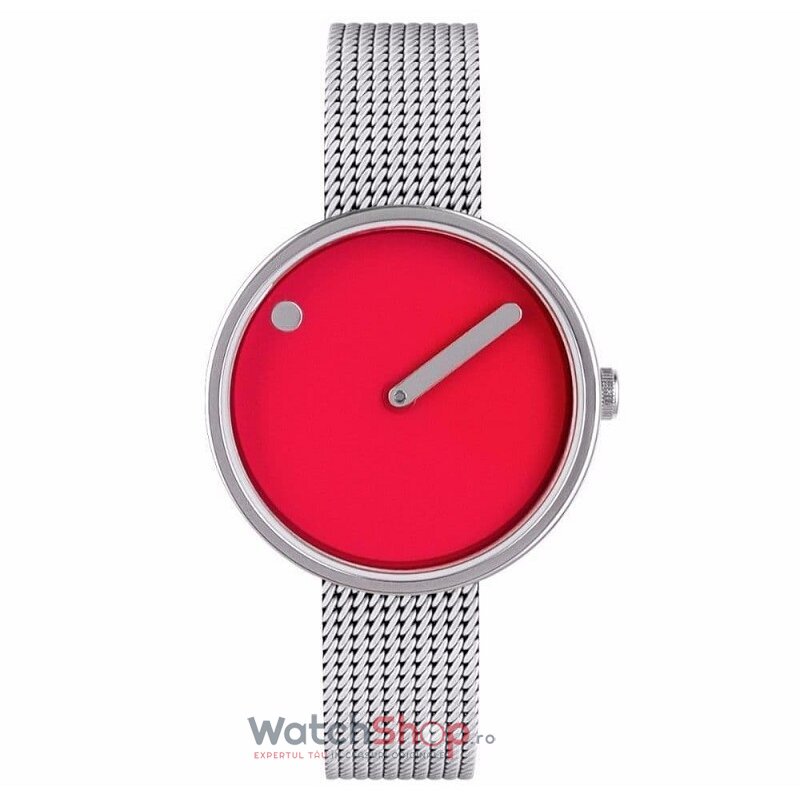 Ceas Casual PICTO 43366-0812 Steel Mesh 30mm Rosu de Dama Original cu Comanda Online