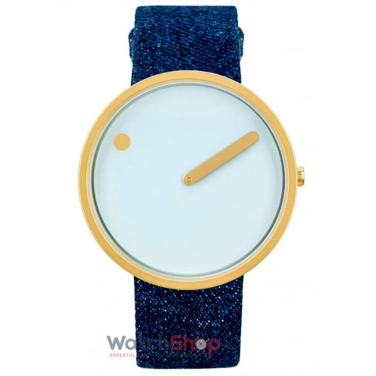 Ceas Casual PICTO Barbatesc 43332-5220MG Denim 40mm Alb Quartz Original cu Comanda Online