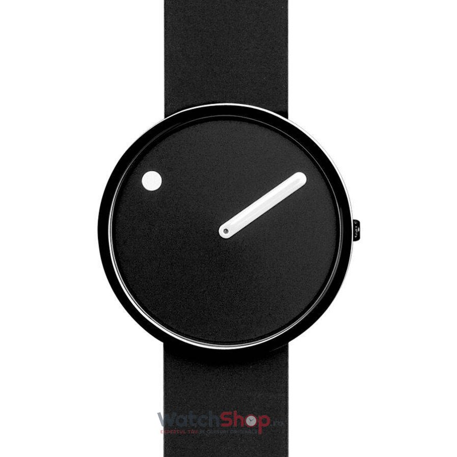 Ceas Casual PICTO Barbatesc 43361-0120B Silicone 40mm Negru Quartz Original cu Comanda Online