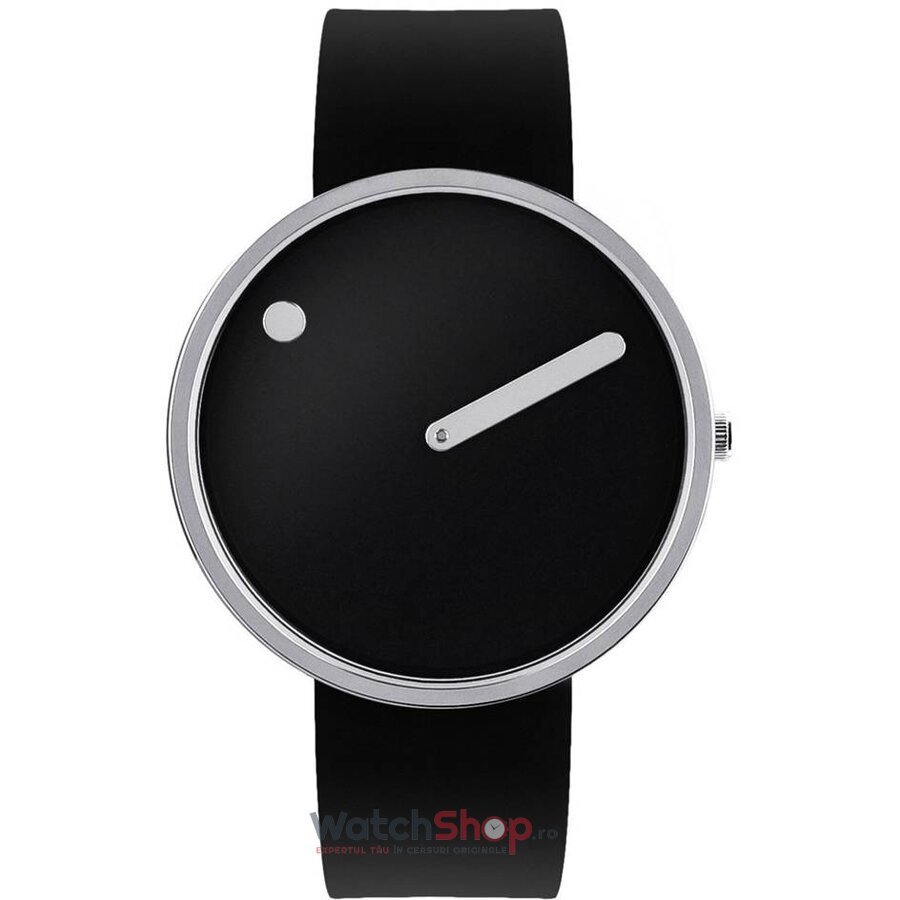 Ceas Casual PICTO Barbatesc 43370-0120S Silicone 40mm Negru Quartz Original cu Comanda Online