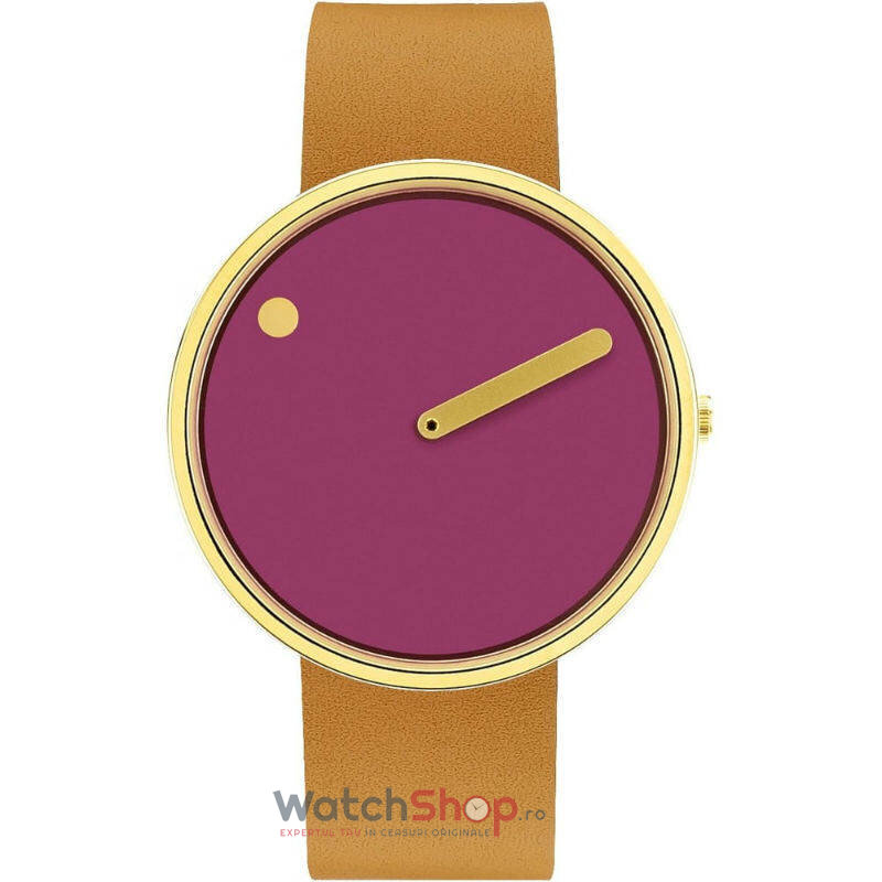 Ceas Casual PICTO Barbatesc 43378-4520MG Leather 40mm Roz Quartz Original cu Comanda Online