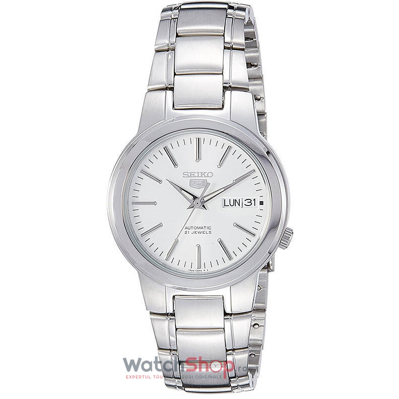 Ceas Casual Seiko Barbatesc SEIKO 5 SNKA01K1 Alb Automatic Original cu Comanda Online