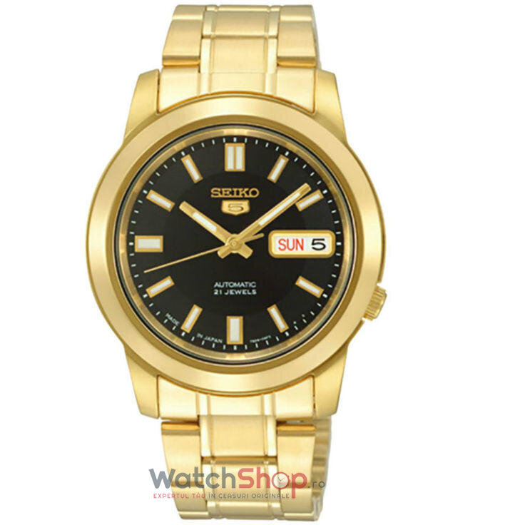 Ceas Casual Seiko Barbatesc SEIKO 5 SNKK22K1 Negru Automatic Original cu Comanda Online