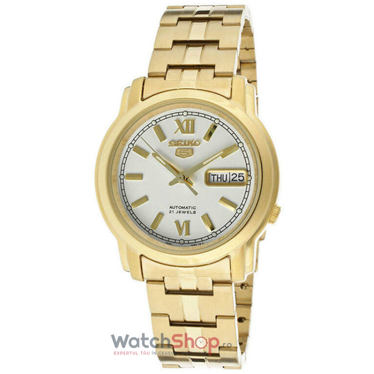 Ceas Casual Seiko Barbatesc SEIKO 5 SNKK84K1 Alb Automatic Original cu Comanda Online