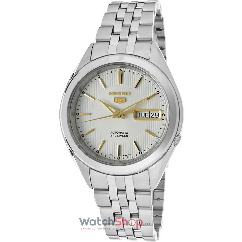 Ceas Casual Seiko Barbatesc SNKL17K1 SEIKO 5 Alb Automatic Original cu Comanda Online