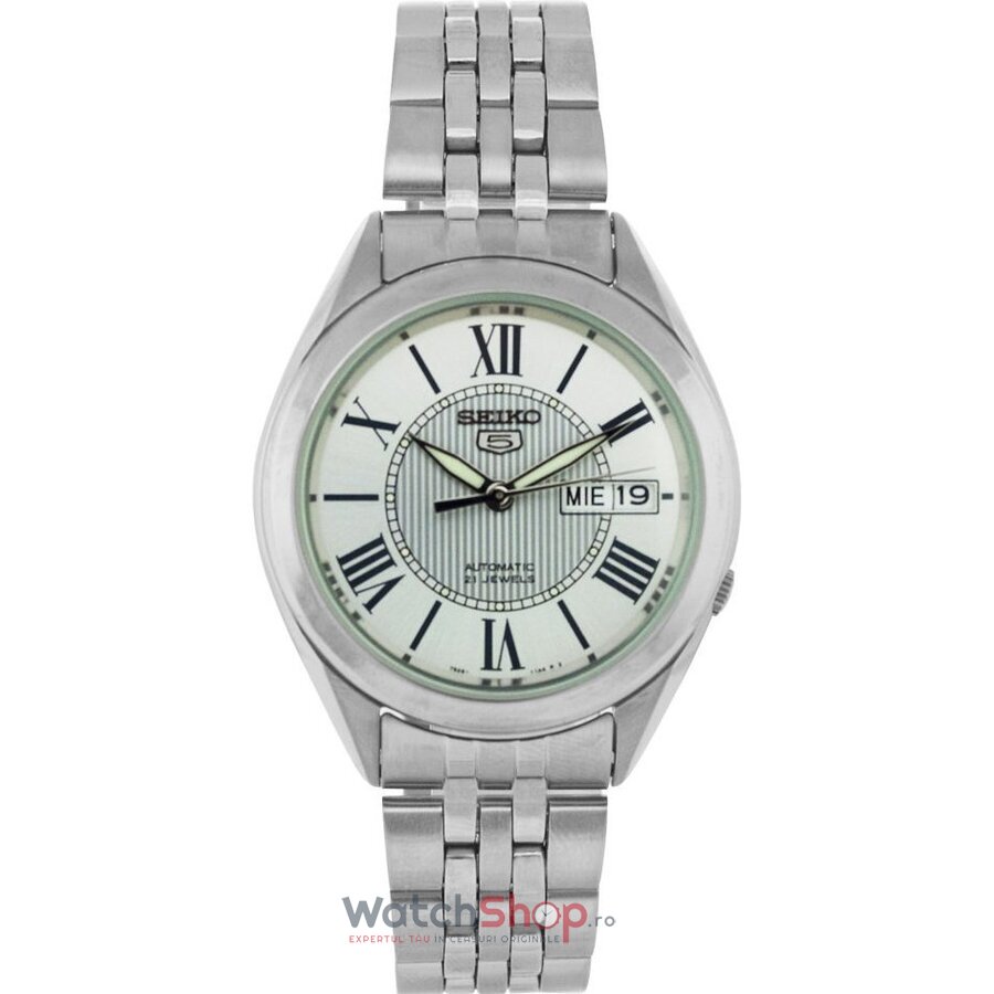 Ceas Casual Seiko Barbatesc SNKL29 SEIKO 5 Alb Automatic Original cu Comanda Online