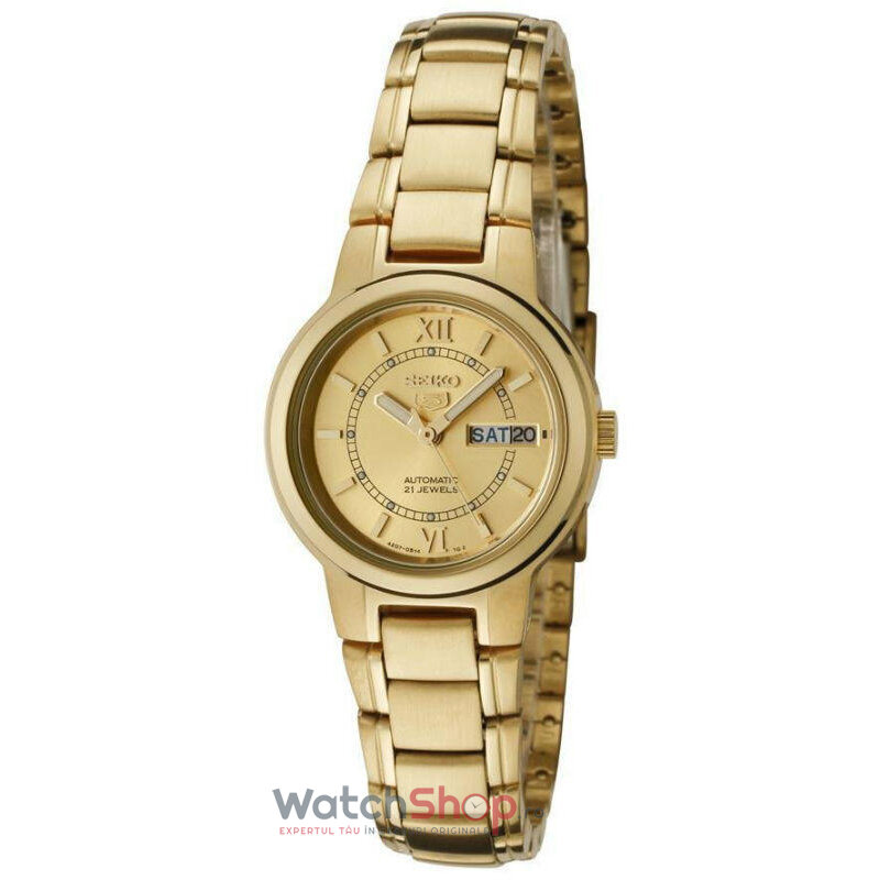 Ceas Casual Seiko SEIKO 5 SYME58K1 Auriu de Dama Original cu Comanda Online