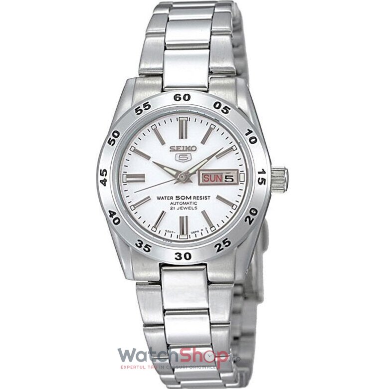 Ceas Casual Seiko SYMG35K1 SEIKO 5 Argintiu de Dama Original cu Comanda Online