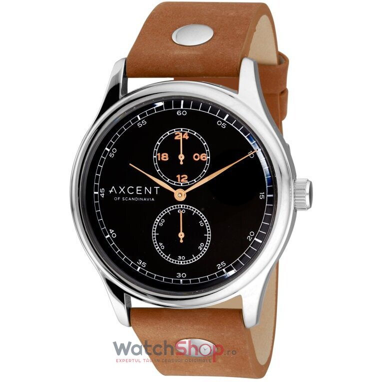 Ceas Casual-Sport Axcent Barbatesc MESSENGER X16023-230 Negru Quartz Original cu Comanda Online