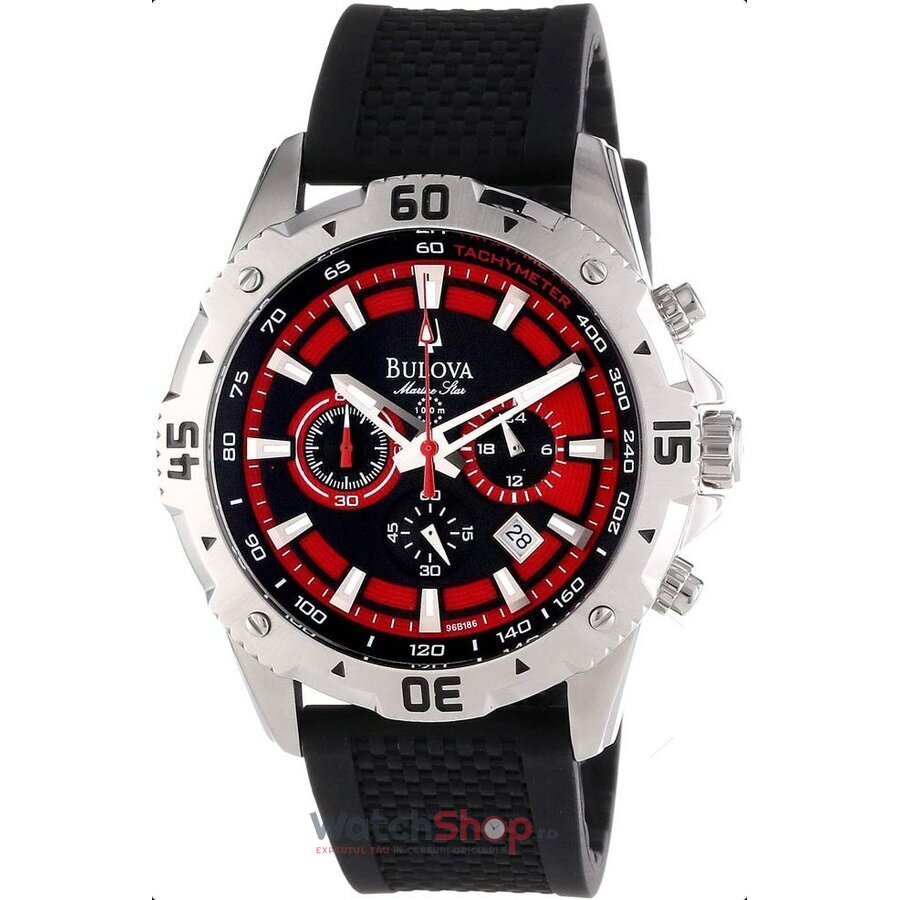 Ceas Casual-Sport Bulova Barbatesc 96B186 Marine Star Negru Quartz Original cu Comanda Online