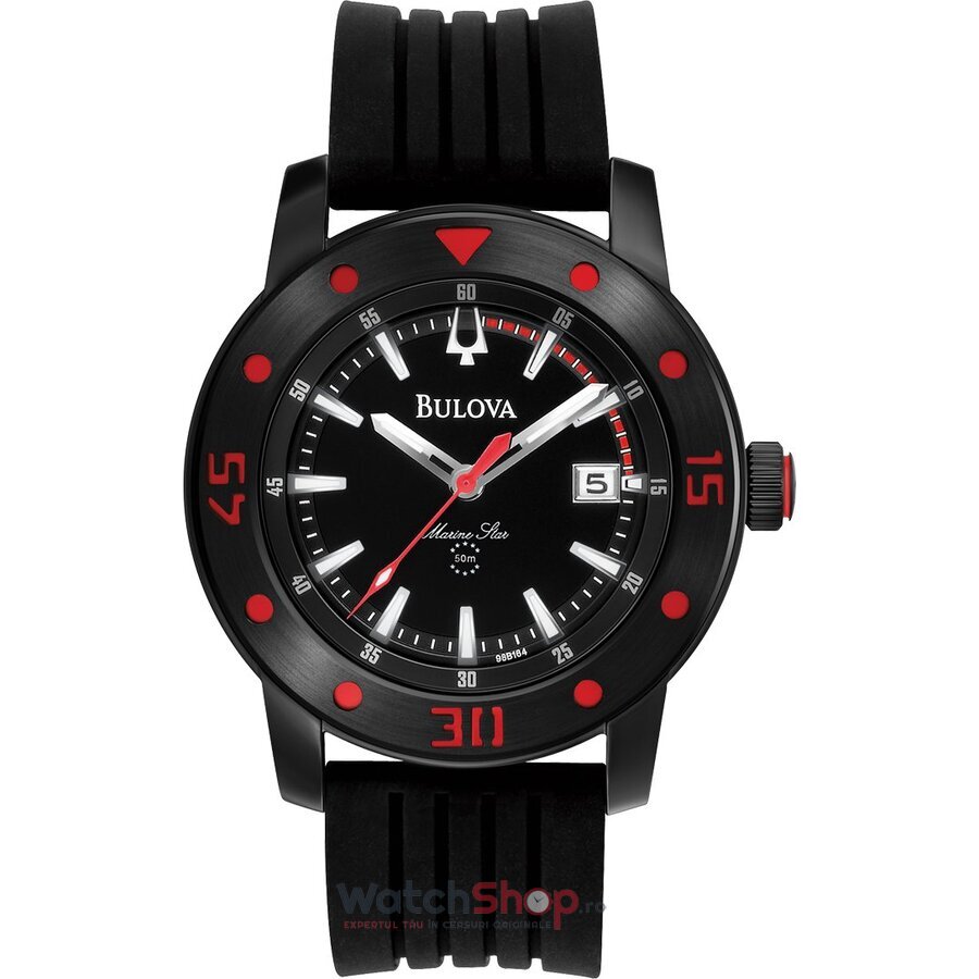 Ceas Casual-Sport Bulova Barbatesc 98B164 Marine Star Negru Quartz Original cu Comanda Online