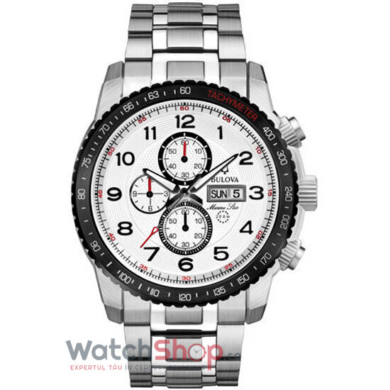 Ceas Casual-Sport Bulova Barbatesc 98C114 Marine Star Alb Quartz Original cu Comanda Online