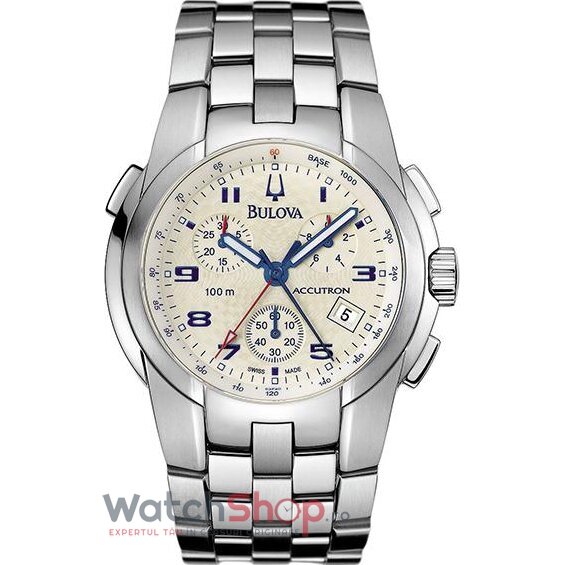 Ceas Casual-Sport Bulova Barbatesc ACCUTRON 63F40 Argintiu Quartz Original cu Comanda Online