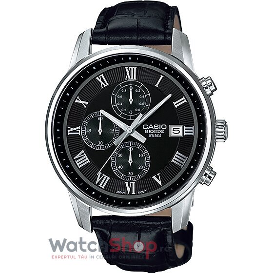 Ceas Casual-Sport Casio Barbatesc BESIDE BEM-511L-1AVEF Negru Quartz Original cu Comanda Online