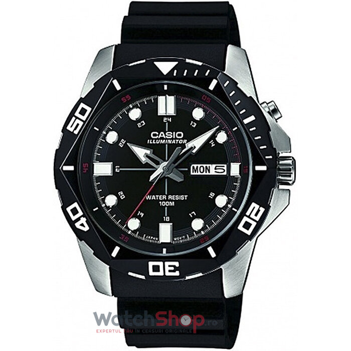 Ceas Casual-Sport Casio Barbatesc MTD-1080-1AVEF Negru Quartz Original cu Comanda Online