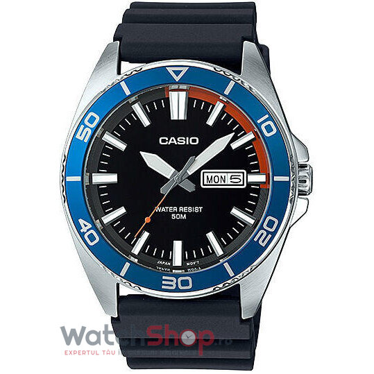 Ceas Casual-Sport Casio Barbatesc STANDARD MTD-120-1AVDF Negru Quartz Original cu Comanda Online