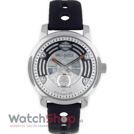 Ceas Casual-Sport Harley-Davidson Barbatesc STRAP 76A124 Argintiu Quartz Original cu Comanda Online