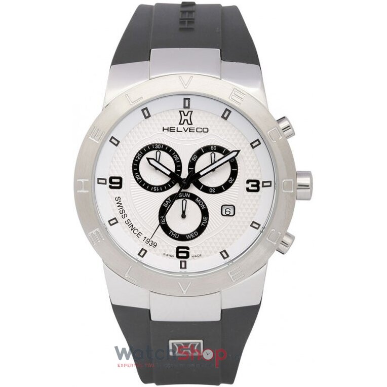 Ceas Casual-Sport Helveco Barbatesc CONSTANCE CHRONO H01652AAN Alb Quartz Original cu Comanda Online