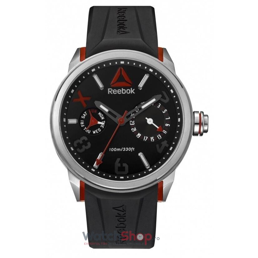 Ceas Casual-Sport Reebok Barbatesc FLASHLINE RD-FLA-G5-S1IB-BR Multi Negru Quartz Original cu Comanda Online