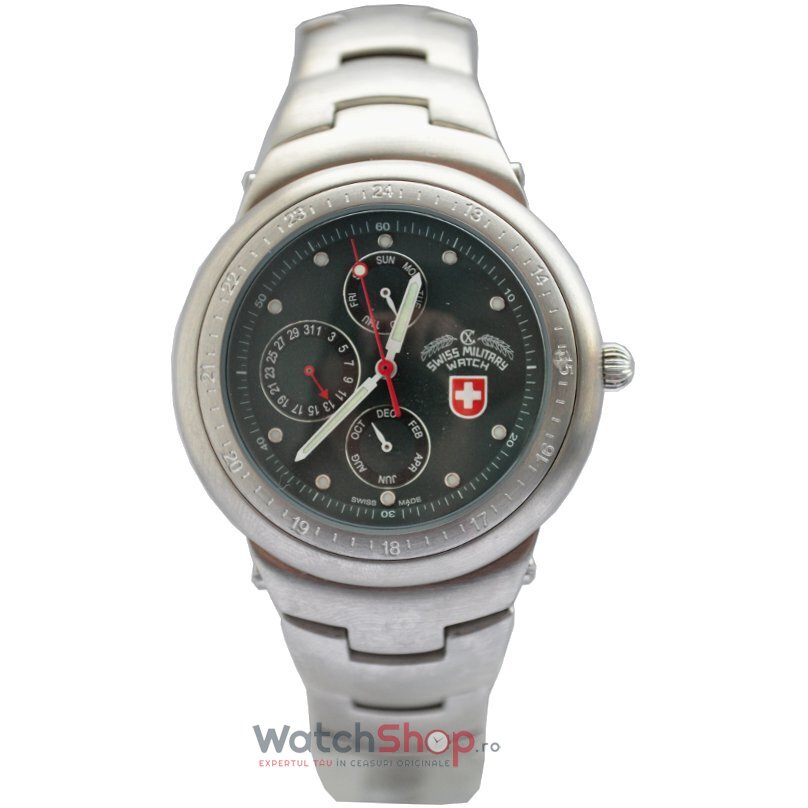 Ceas Casual-Sport Swiss Military Barbatesc 1693 Verde Quartz Original cu Comanda Online