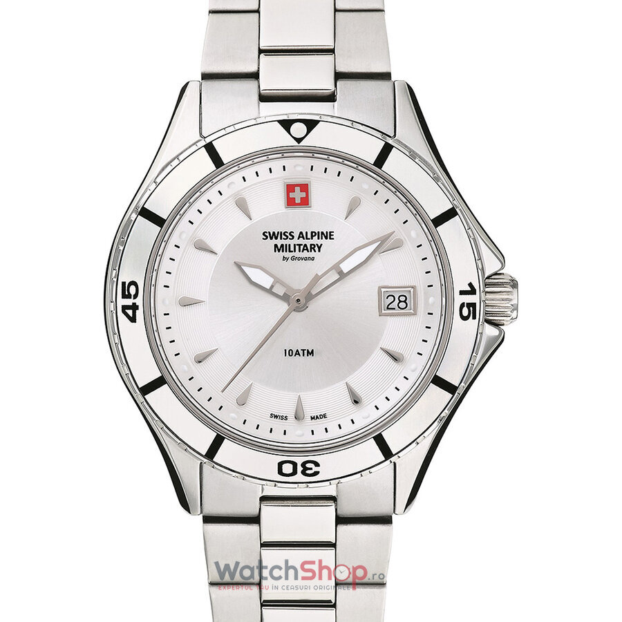 Ceas Casual Swiss Alpine Military LADIES 7740.1138 Argintiu de Dama Original cu Comanda Online