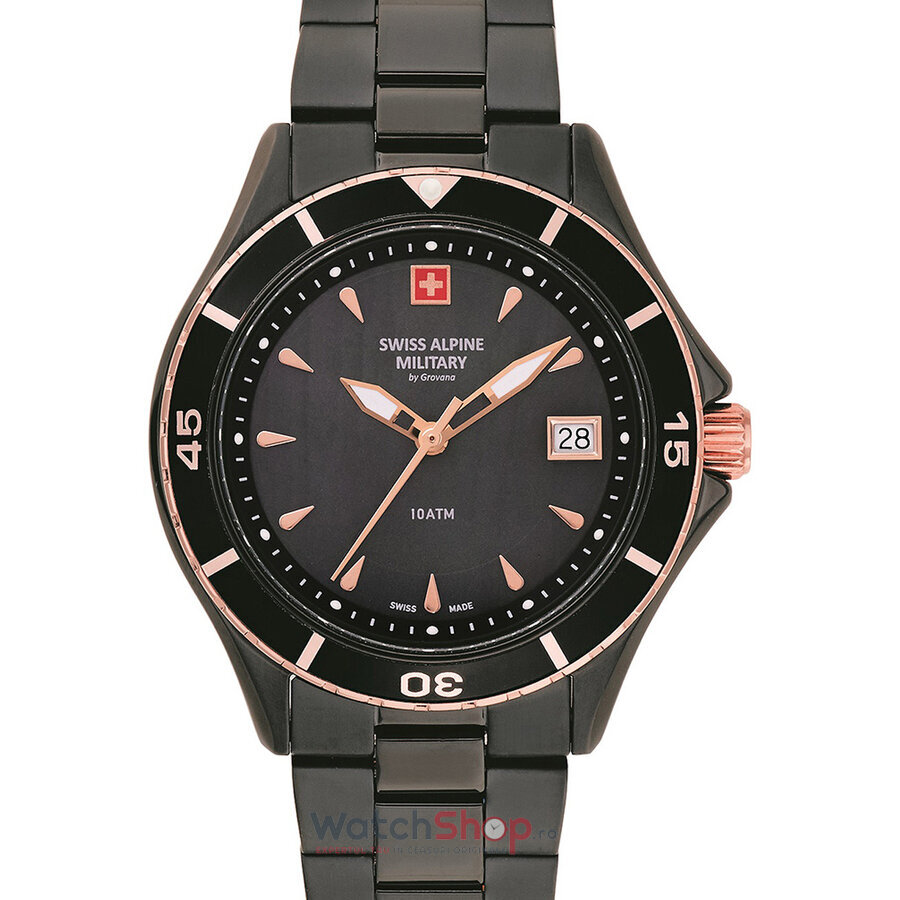 Ceas Casual Swiss Alpine Military LADIES 7740.1187 Negru de Dama Original cu Comanda Online