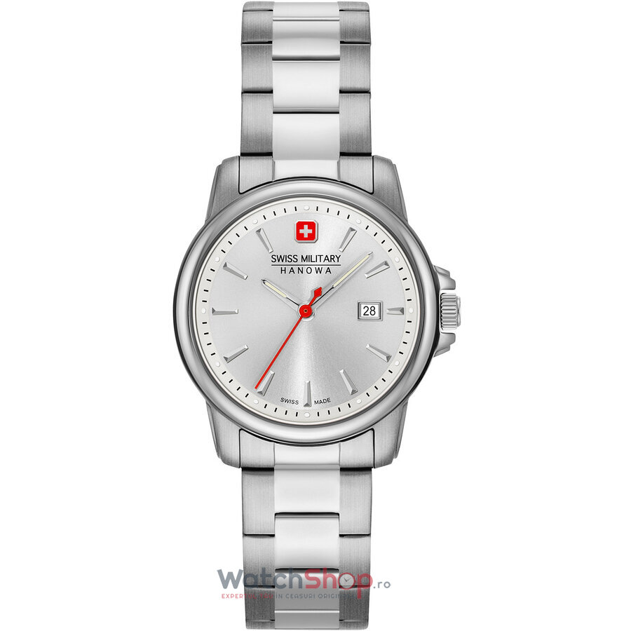 Ceas Casual Swiss Military by HANOWA 06-7230.7.04.001.30 Swiss Recruit Lady II Argintiu de Dama Original cu Comanda Online