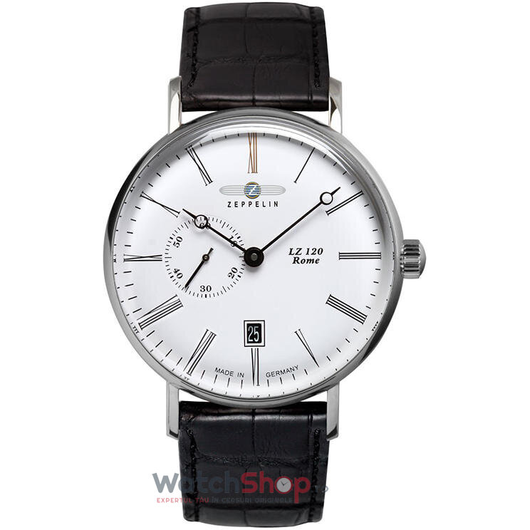 Ceas Casual Zeppelin Barbatesc LZ120 ROME 7104-1 Alb Automatic Original cu Comanda Online