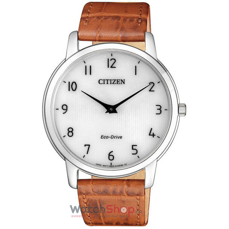 Ceas Citizen Original Barbatesc Casual Alb STILETTO AR1130-13A Eco-Drive cu Comanda Online